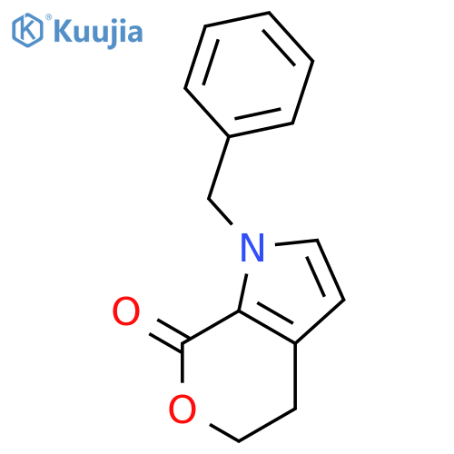 Pyrano[3,4-b]pyrrol-7(1H)-one, 4,5-dihydro-1-(phenylmethyl)- structure