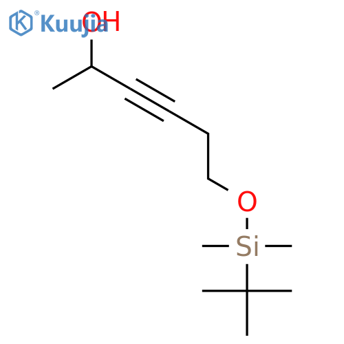 3-Hexyn-2-ol, 6-[[(1,1-dimethylethyl)dimethylsilyl]oxy]- structure