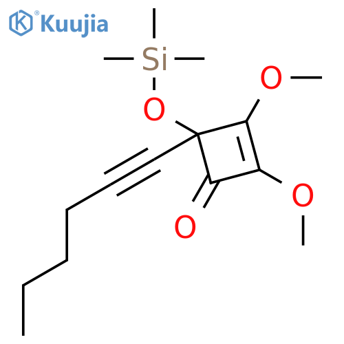2-Cyclobuten-1-one, 4-(1-hexynyl)-2,3-dimethoxy-4-[(trimethylsilyl)oxy]- structure