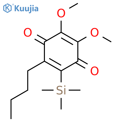 2,5-Cyclohexadiene-1,4-dione, 2-butyl-5,6-dimethoxy-3-(trimethylsilyl)- structure