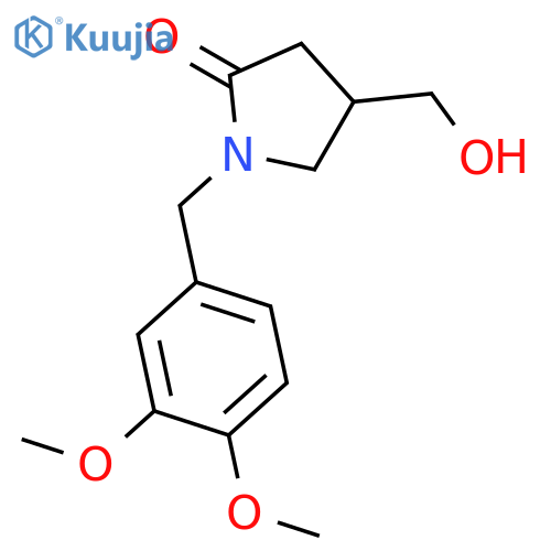 1-[(3,4-Dimethoxyphenyl)methyl]-4-(hydroxymethyl)pyrrolidin-2-one structure