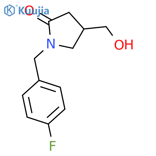 1-(4-fluorophenyl)methyl-4-(hydroxymethyl)pyrrolidin-2-one structure