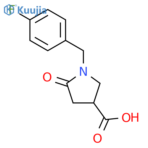 1-(4-Fluorobenzyl)-5-oxopyrrolidine-3-carboxylic acid structure