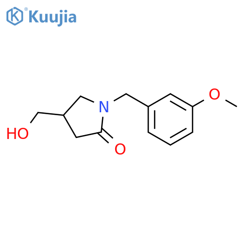 4-(hydroxymethyl)-1-(3-methoxyphenyl)methylpyrrolidin-2-one structure
