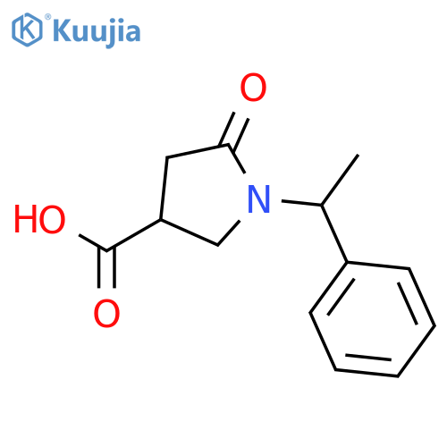5-oxo-1-(1-phenylethyl)pyrrolidine-3-carboxylic acid structure