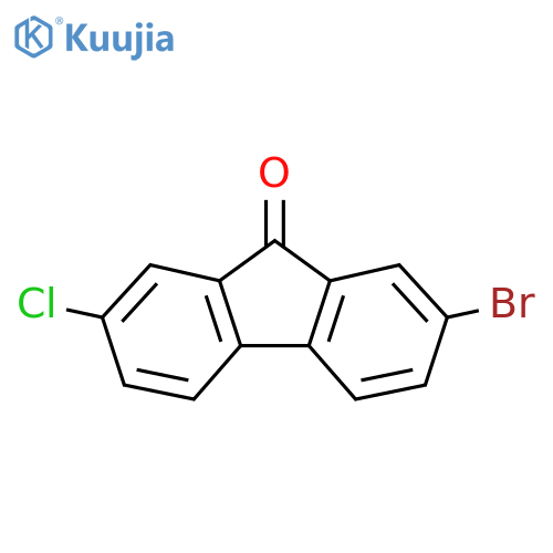 2-Bromo-7-chloro-9-fluoren-one structure