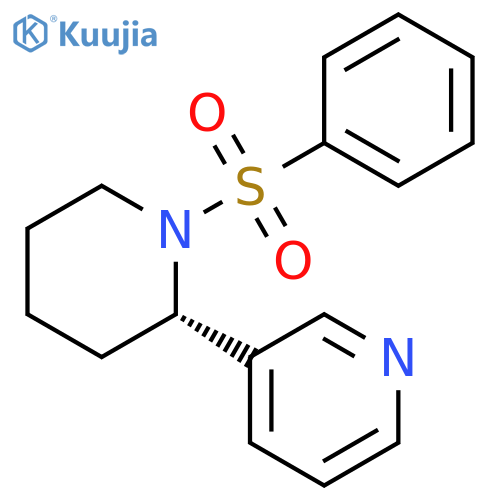 Piperidine, 1-(phenylsulfonyl)-2-(3-pyridinyl)-, (S)- structure