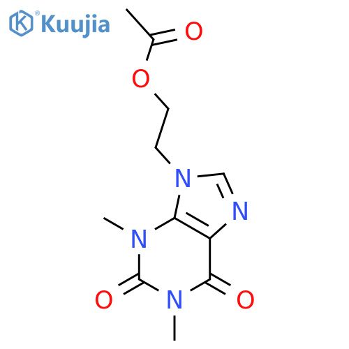 1H-Purine-2,6-dione, 9-[2-(acetyloxy)ethyl]-3,9-dihydro-1,3-dimethyl- structure