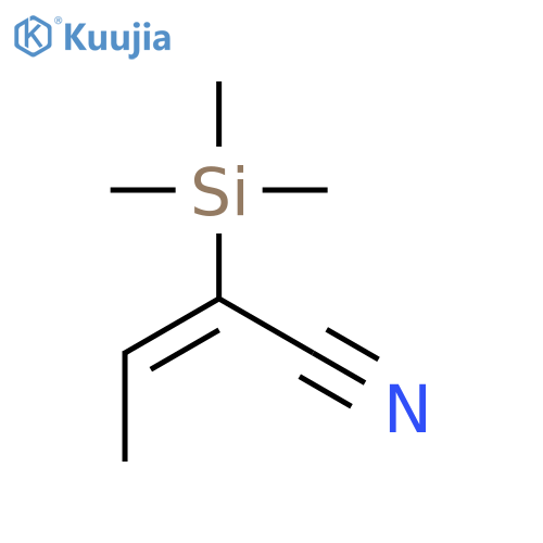 2-Butenenitrile, 2-(trimethylsilyl)-, (Z)- structure