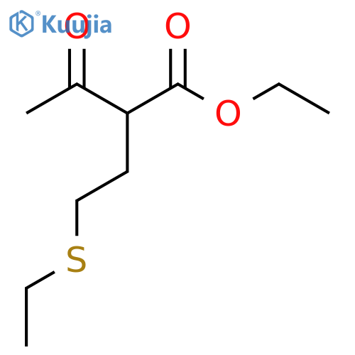 Butanoic acid, 2-[2-(ethylthio)ethyl]-3-oxo-, ethyl ester structure