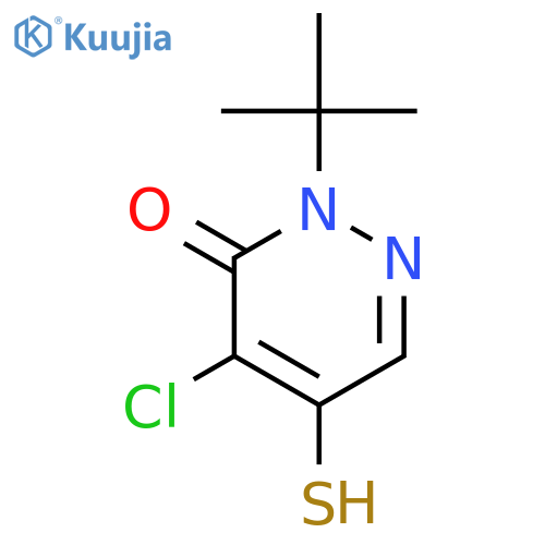 4-Chloro-2-(1,1-dimethylethyl)-5-mercapto-3(2H)-pyridazinone structure