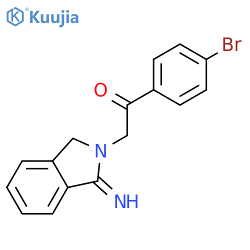 Ethanone, 1-(4-bromophenyl)-2-(1,3-dihydro-1-imino-2H-isoindol-2-yl)- structure