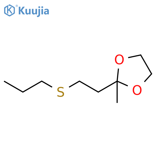 1,3-Dioxolane, 2-methyl-2-[2-(propylthio)ethyl]- structure