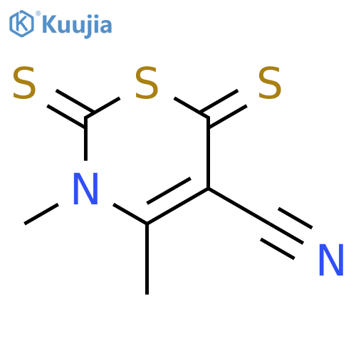 2H-1,3-Thiazine-5-carbonitrile, 3,6-dihydro-3,4-dimethyl-2,6-dithioxo- structure