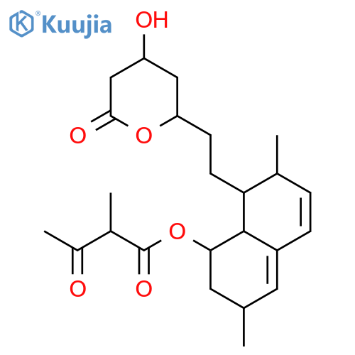Butanoic acid,2-methyl-3-oxo-,1,2,3,7,8,8a-hexahydro-3,7-dimethyl-8-[2-(tetrahydro-4-hydroxy-6-oxo-2H-pyran-2-yl)ethyl]-1-naphthalenylester structure