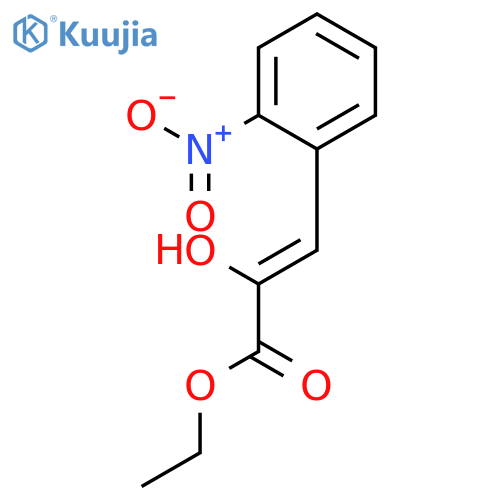 2-Propenoic acid, 2-hydroxy-3-(2-nitrophenyl)-, ethyl ester, (Z)- structure