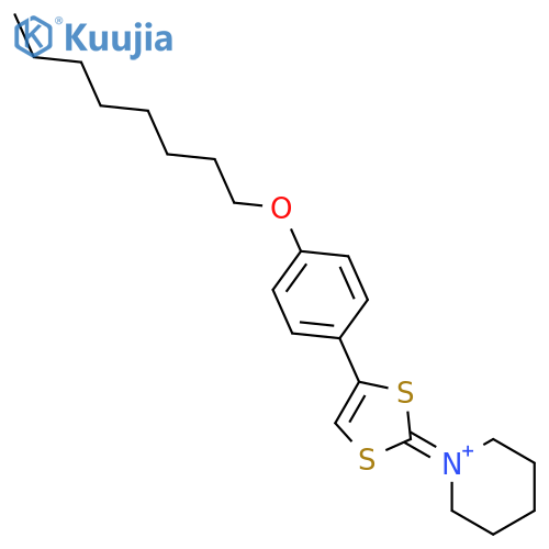 Piperidinium, 1-[4-[4-(octyloxy)phenyl]-1,3-dithiol-2-ylidene]- structure
