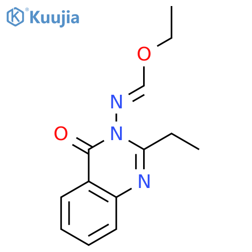Methanimidic acid, N-(2-ethyl-4-oxo-3(4H)-quinazolinyl)-, ethyl ester structure