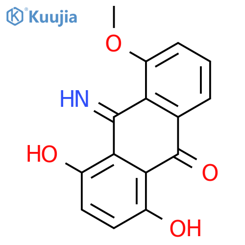 9(10H)-Anthracenone, 1,4-dihydroxy-10-imino-5-methoxy- structure