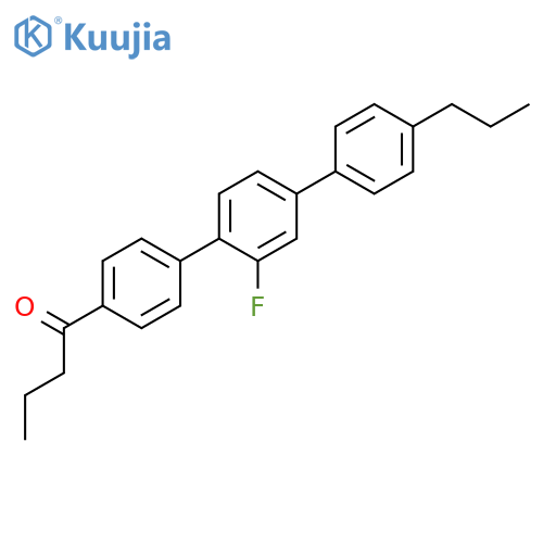 1-Butanone, 1-(2'-fluoro-4''-propyl[1,1':4',1''-terphenyl]-4-yl)- structure