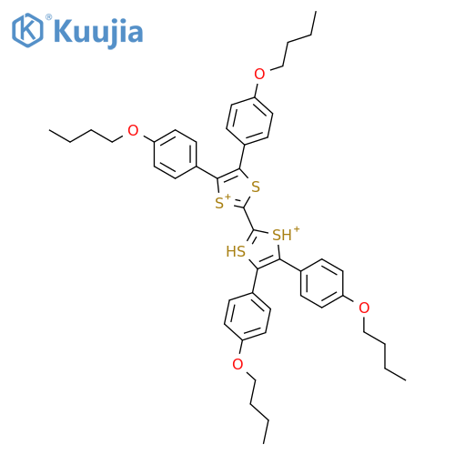 2,2'-Bi-1,3-dithiol-1-ium, 4,4',5,5'-tetrakis(4-butoxyphenyl)- structure