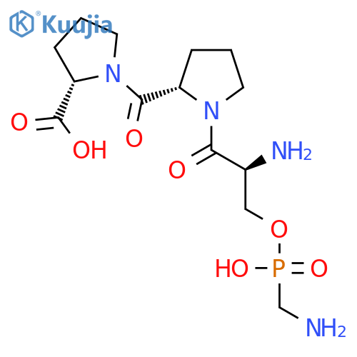 L-Proline, 1-[1-[O-[(aminomethyl)hydroxyphosphinyl]-L-seryl]-L-prolyl]- structure