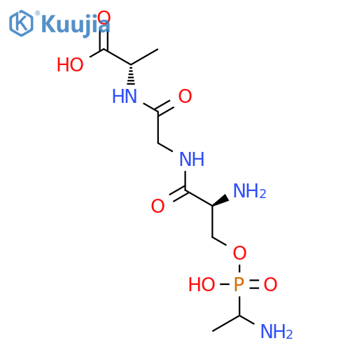 L-Alanine, N-[N-[O-[(1-aminoethyl)hydroxyphosphinyl]-L-seryl]glycyl]- structure