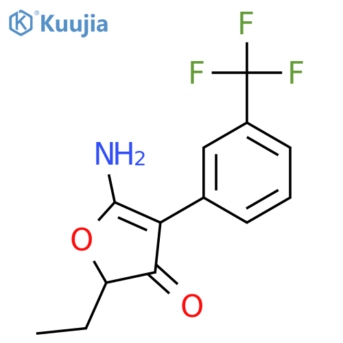 3(2H)-Furanone, 5-amino-2-ethyl-4-[3-(trifluoromethyl)phenyl]- structure
