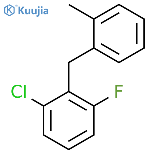 1-Chloro-3-fluoro-2-[(2-methylphenyl)methyl]benzene structure