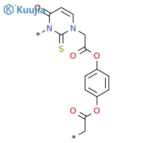 Poly[(6-oxo-2-thioxo-1,3(2H,6H)-pyrimidinediyl)(2-oxo-1,2-ethanediyl)oxy-1,4-phenyleneoxy(1-oxo-1,2-ethanediyl)] structure