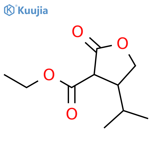 3-Furancarboxylic acid, tetrahydro-4-(1-methylethyl)-2-oxo-, ethyl ester structure