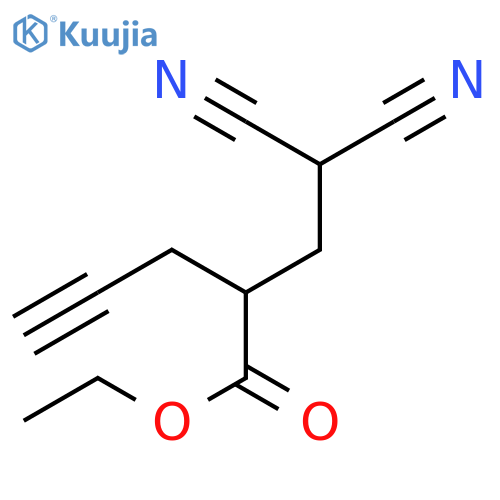 4-Pentynoic acid, 2-(2,2-dicyanoethyl)-, ethyl ester structure