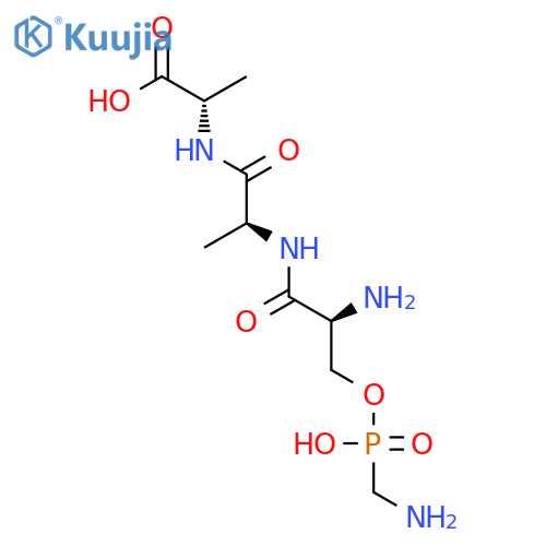 L-Alanine, N-[N-[O-[(aminomethyl)hydroxyphosphinyl]-L-seryl]-L-alanyl]- structure