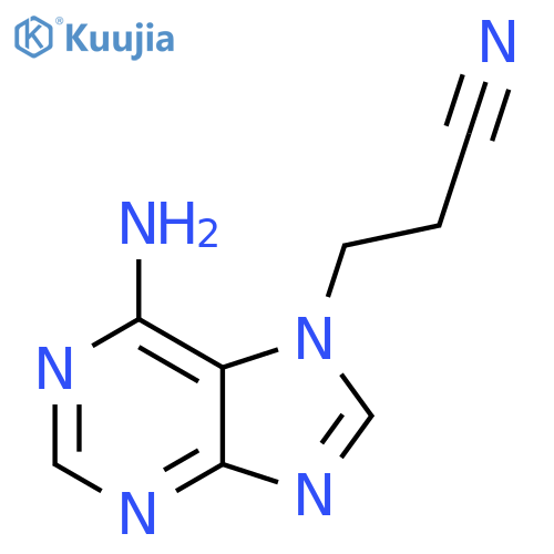 6-amino-7H-Purine-7-propanenitrile structure