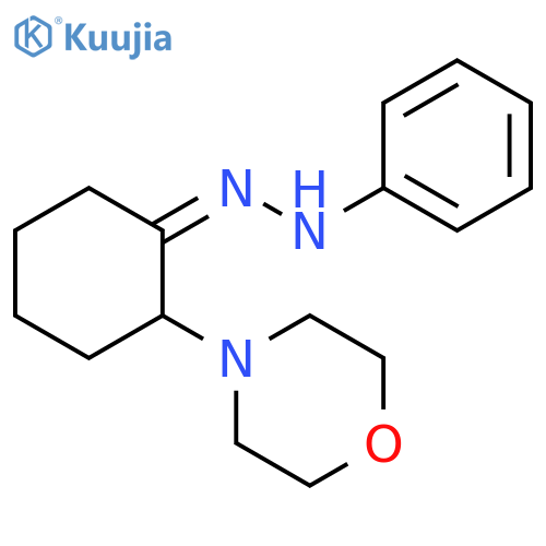 Cyclohexanone, 2-(4-morpholinyl)-, phenylhydrazone, (E)- structure