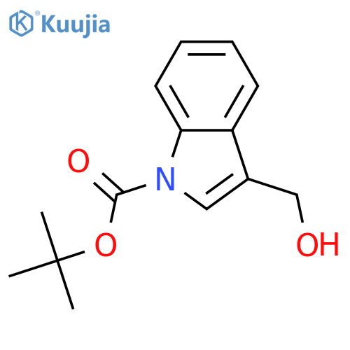tert-butyl 3-(hydroxymethyl)-1H-indole-1-carboxylate structure