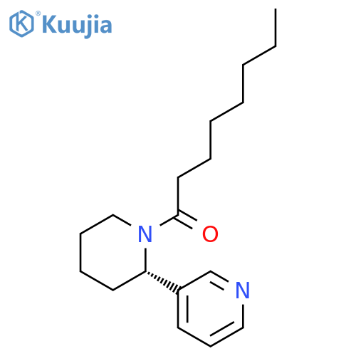 Piperidine, 1-(1-oxooctyl)-2-(3-pyridinyl)-, (S)- structure