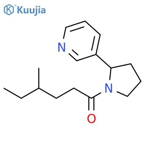 Pyrrolidine, 1-(4-methyl-1-oxohexyl)-2-(3-pyridinyl)- structure