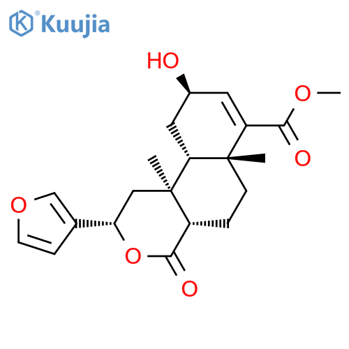 (2S)-2β-(3-Furyl)-9α-hydroxy-6aα,10bβ-dimethyl-4-oxo-1,4,4aα,5,6,6a,9,10,10aα,10b-decahydro-2H-naphtho[2,1-c]pyran-7-carboxylic acid methyl ester structure
