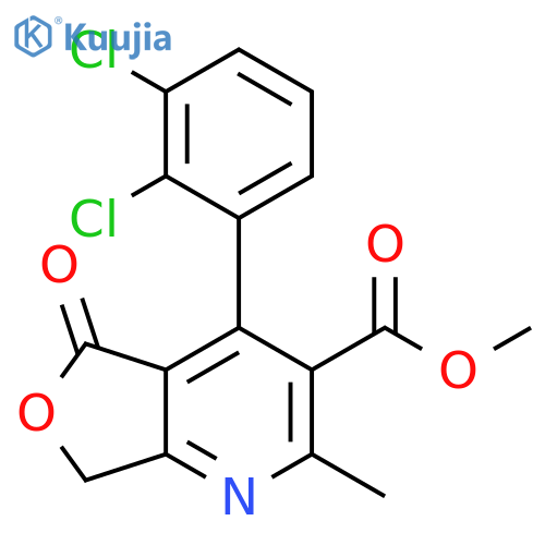 Furo[3,4-b]pyridine-3-carboxylic acid, 4-(2,3-dichlorophenyl)-5,7-dihydro-2-methyl-5-oxo-, methyl ester structure