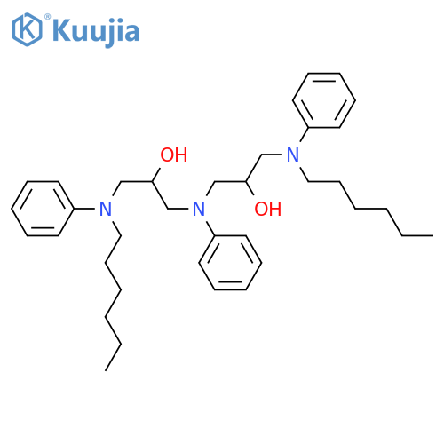 2-Propanol, 1,1'-(phenylimino)bis[3-(hexylphenylamino)- structure