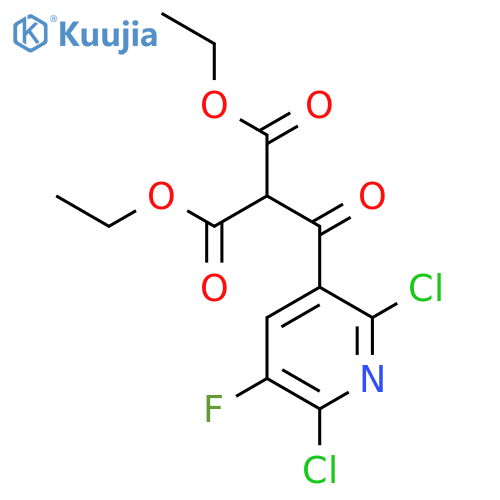 Diethyl (2,6-dichloro-5-fluoro-pyridine-3-carbonyl)-malonate structure