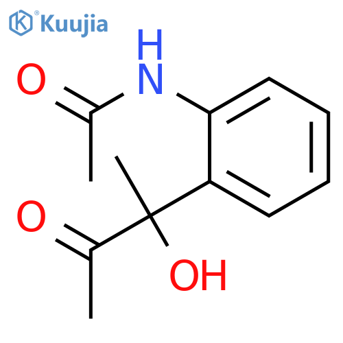 Acetamide, N-[2-(1-hydroxy-1-methyl-2-oxopropyl)phenyl]- structure