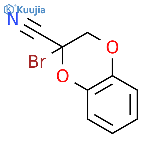 1,4-Benzodioxin-2-carbonitrile, 2-bromo-2,3-dihydro- structure