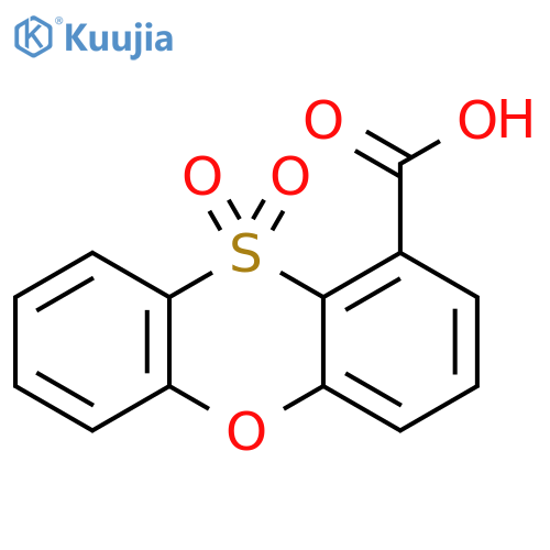 1-Phenoxathiincarboxylic acid, 10,10-dioxide structure
