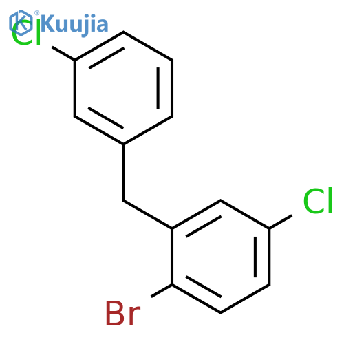Benzene, 1-bromo-4-chloro-2-[(3-chlorophenyl)methyl]- structure