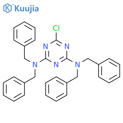 1,3,5-Triazine-2,4-diamine, 6-chloro-N2,N2,N4,N4-tetrakis(phenylmethyl)- structure