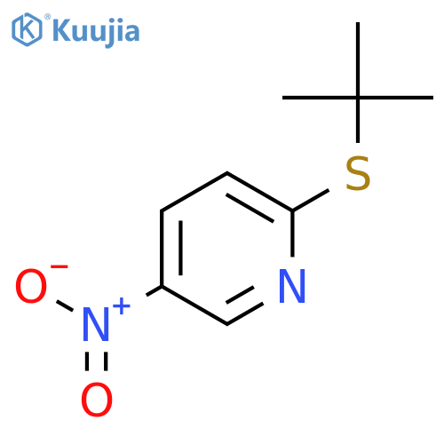 Pyridine, 2-[(1,1-dimethylethyl)thio]-5-nitro- structure