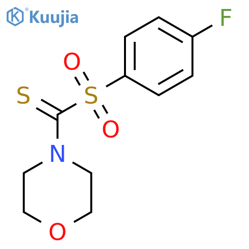 Morpholine, 4-[[(4-fluorophenyl)sulfonyl]thioxomethyl]- structure