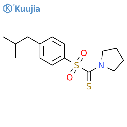 Pyrrolidine, 1-[[[4-(2-methylpropyl)phenyl]sulfonyl]thioxomethyl]- structure